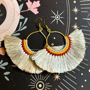 Aztec Style Fringe Earrings